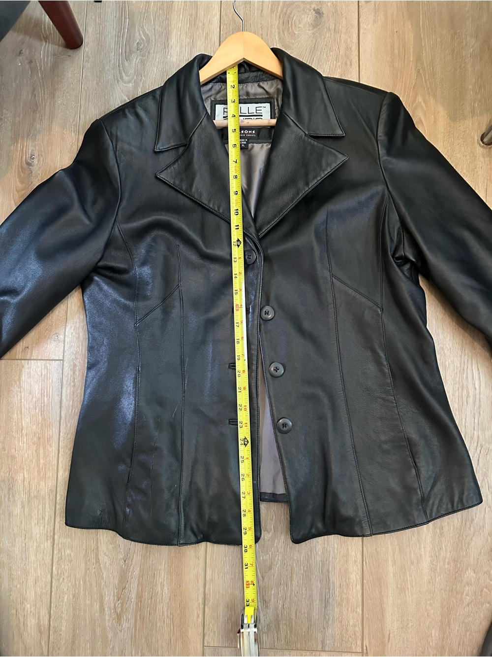 Vintage Wilson’s Leather Pelle Studio Black Leather Button-Up Jacket - Picture 13 of 14